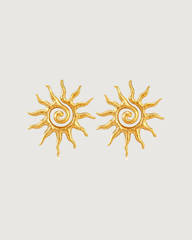 SUNFLOWER SUN STUD EARRINGS GOLD - STUDIO JO STORE